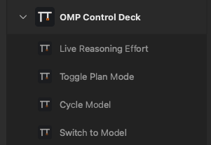 Pi / Oh My Pi extension actions