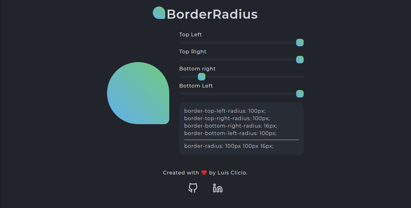 Preview BorderRadius