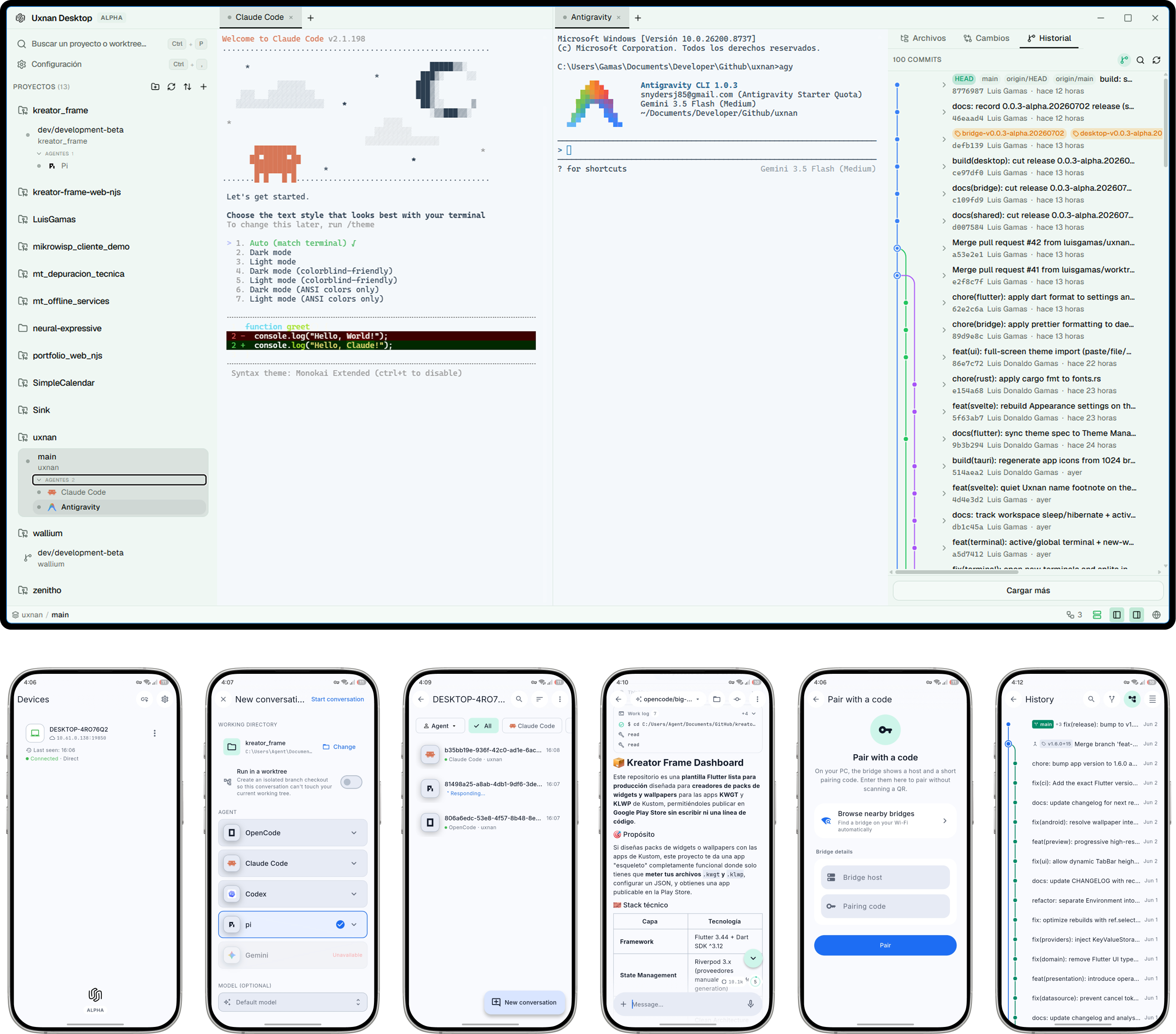Uxnan — control your AI coding agents from anywhere