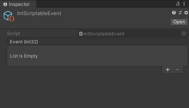 Scriptable event asset example