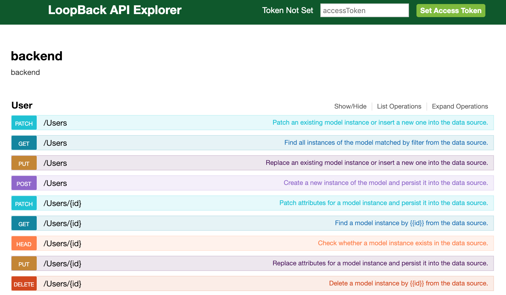 Loopback Explorer