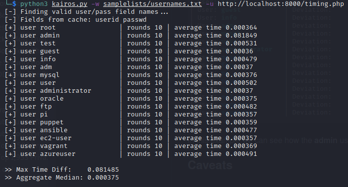 Kairos simple test