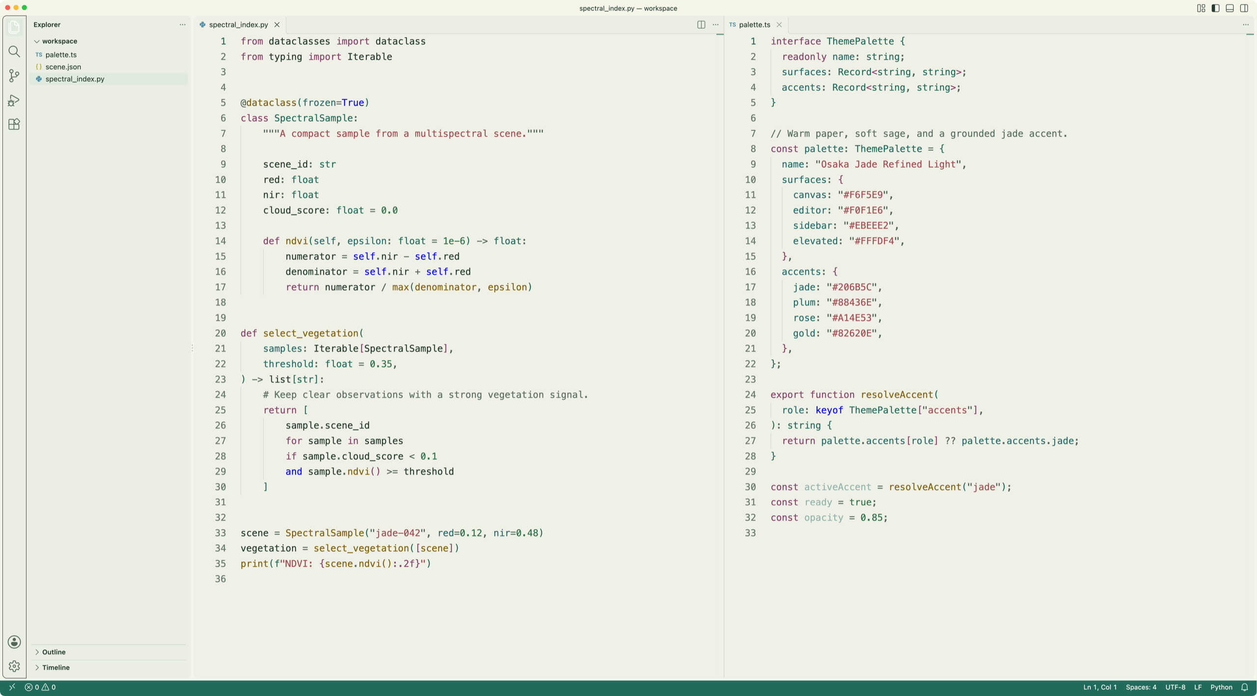 Sage Paper Light — Python and TypeScript workbench