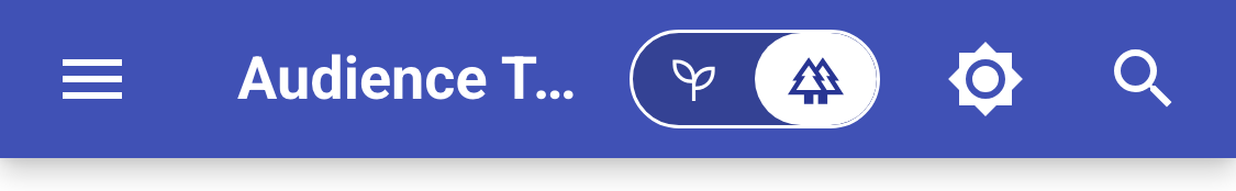 Two-mode toggle on a phone-width viewport, showing icons only