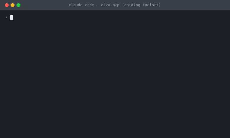 Animated recording of a real Claude Code session: search_products finds wheel cleaners under 600 Kč, get_product shows price and stock, find_pickup_points lists Prague showrooms