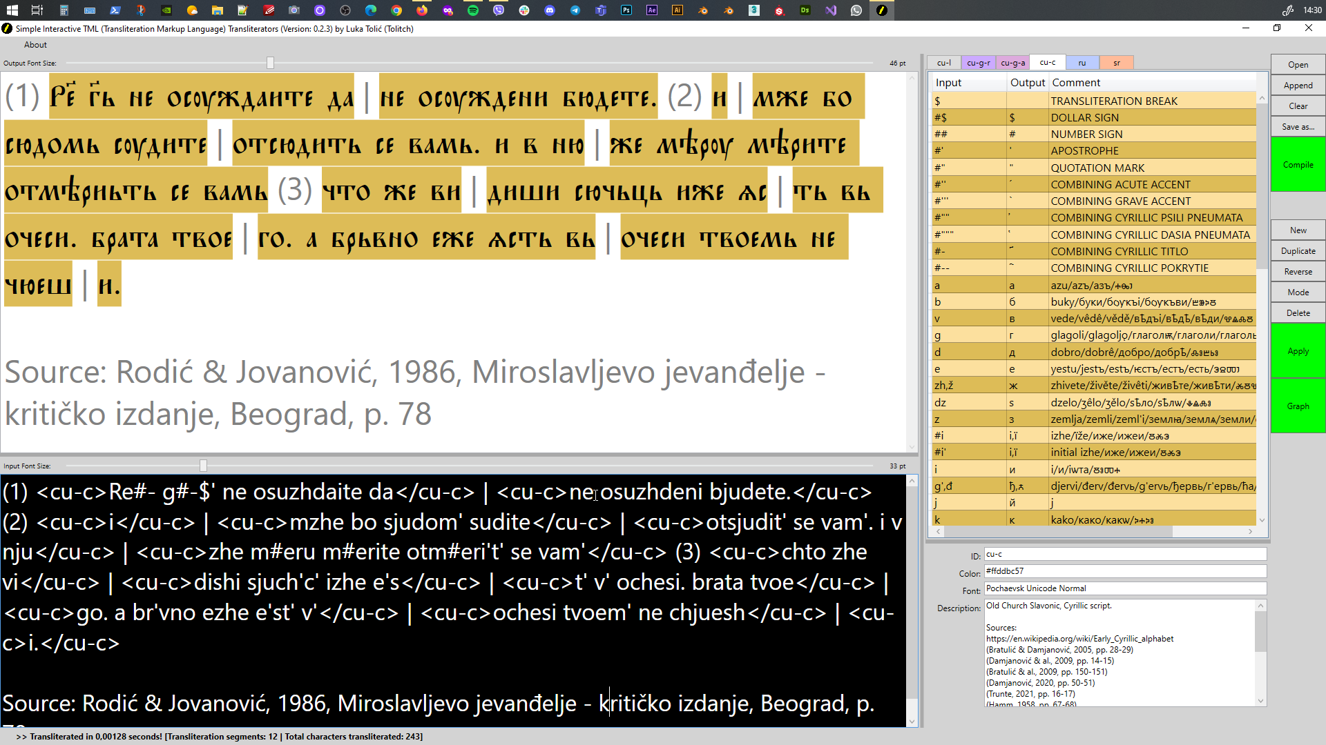 TML Transliterators: A Preview (5)