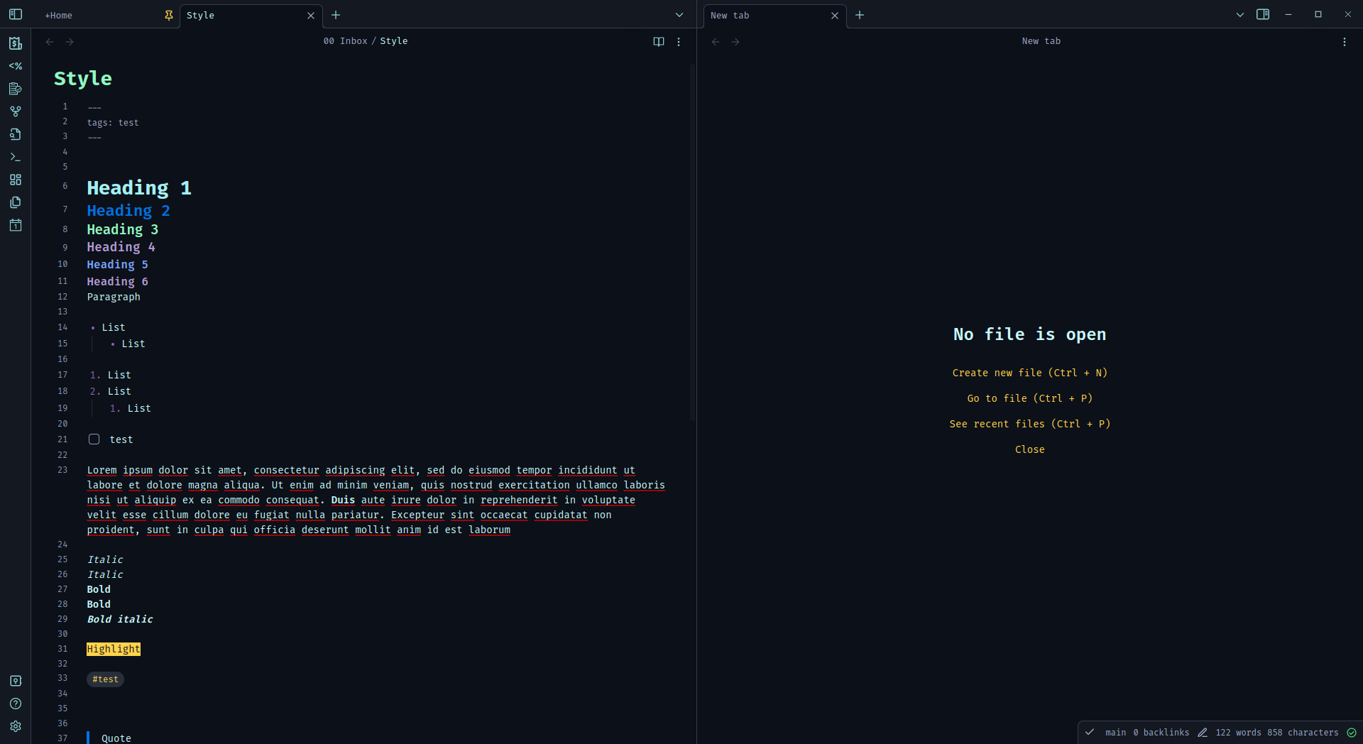 screenshot of the theme