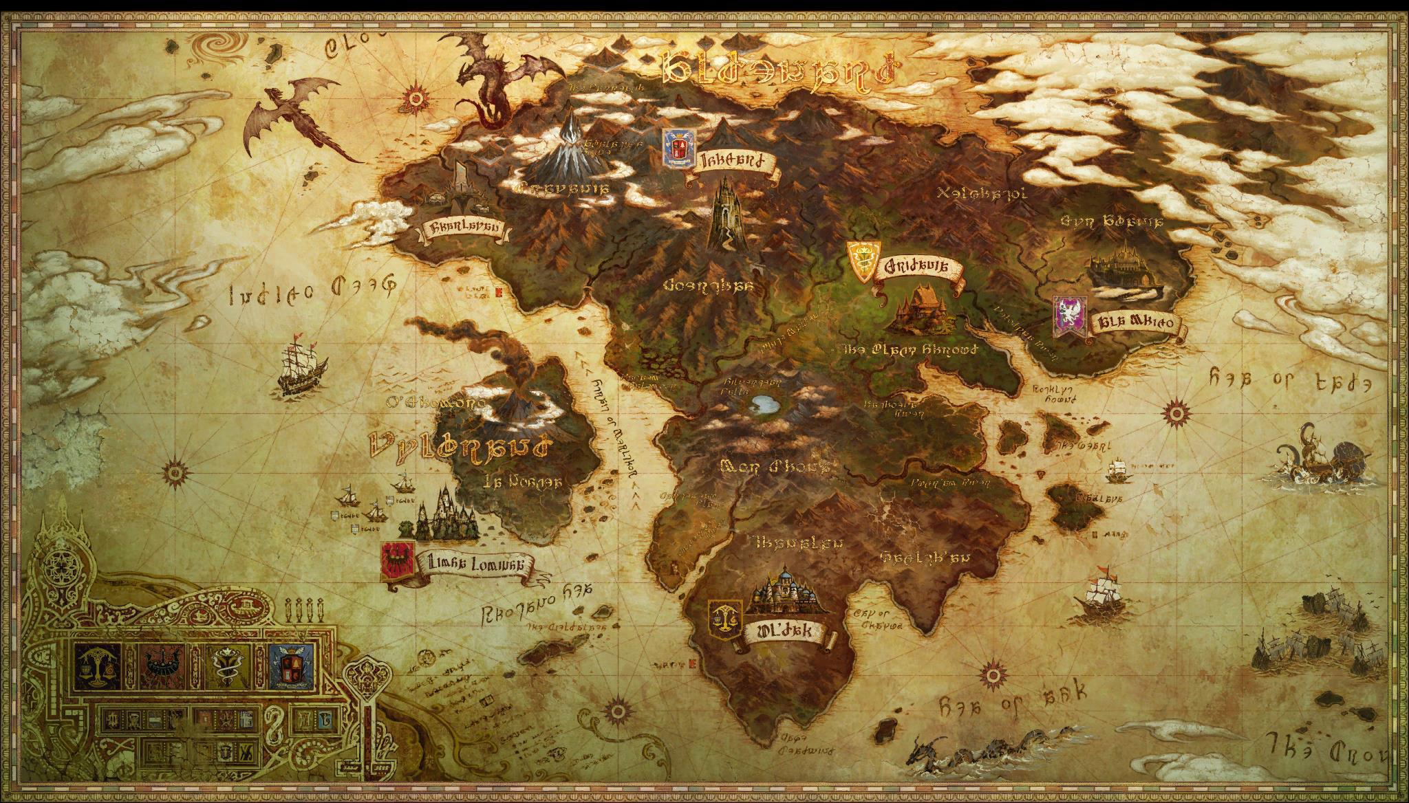 Eorzea World Map