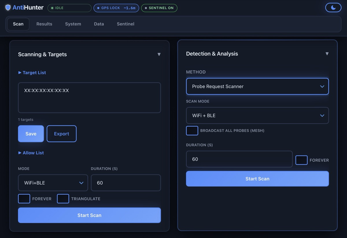 AntiHunter node