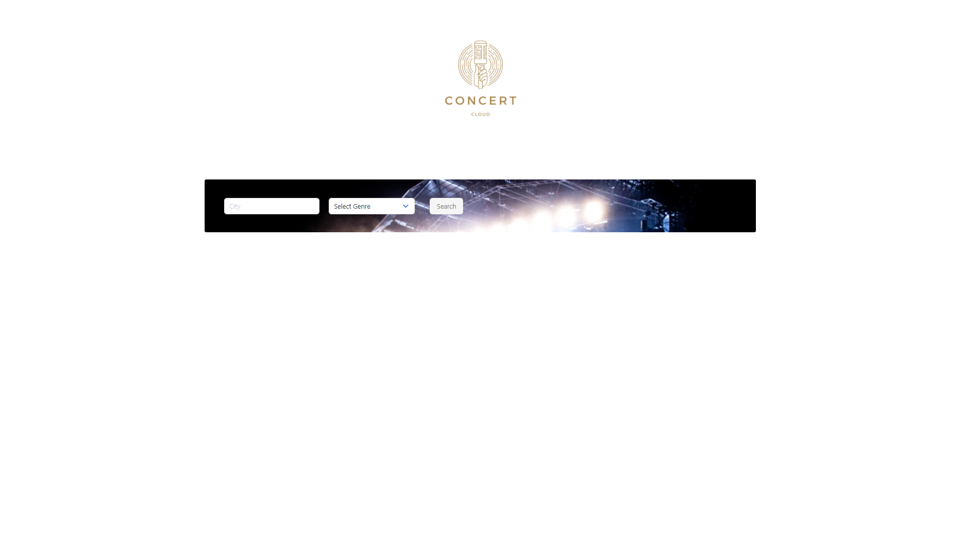 Concert Cloud Landing Page