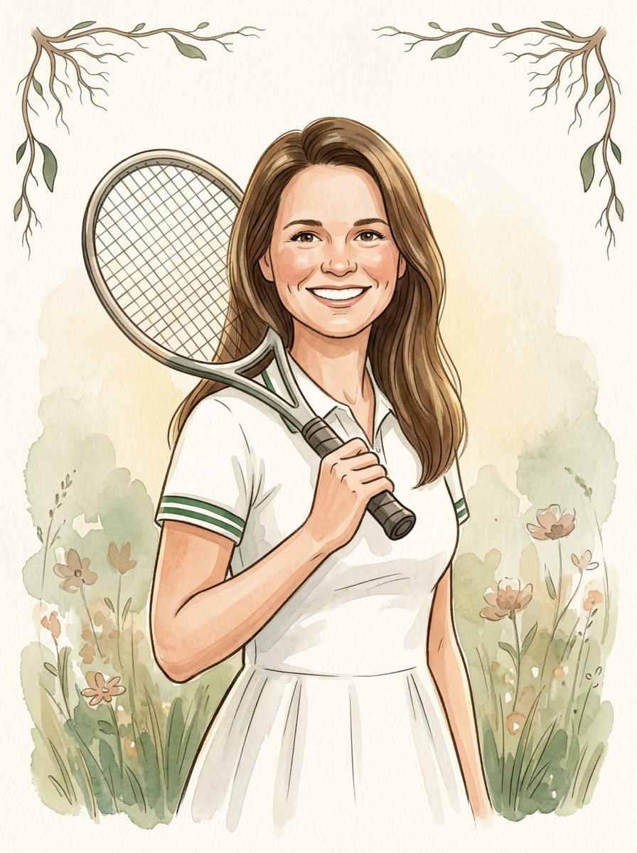 Lucy playing tennis