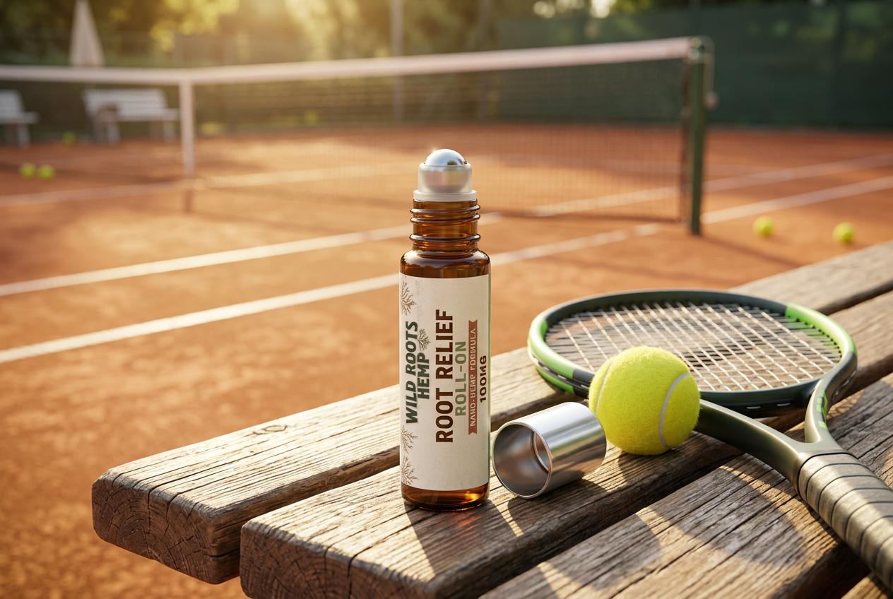 Root Relief Roll-On in tennis environment