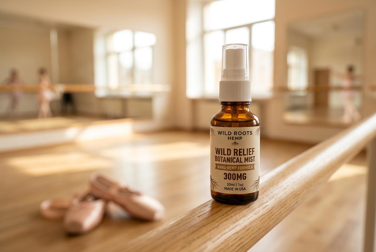 Wild Relief on dance studio barre