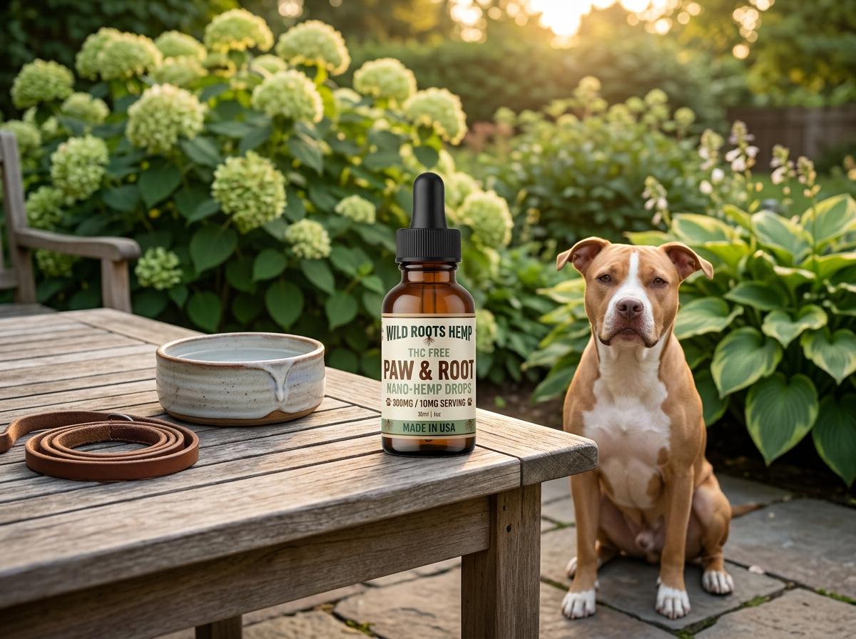 Paw & Root on patio