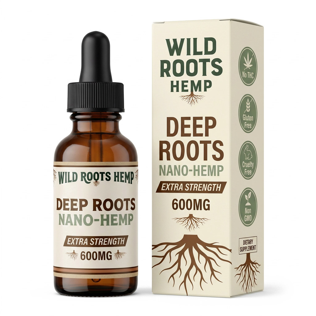 Deep Roots Extra Strength - 600MG maximum-strength nano-hemp formula