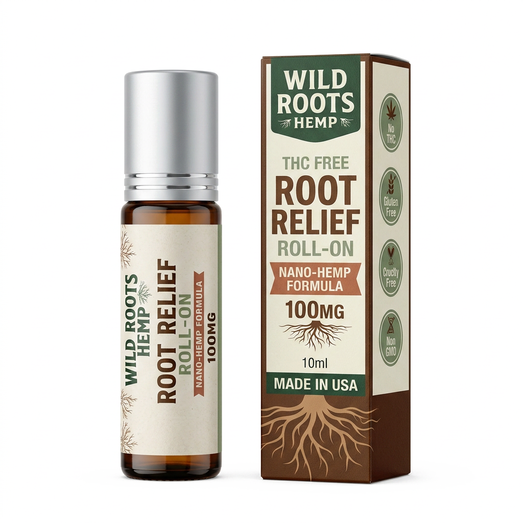 Root Relief Roll-On - 100MG nano-hemp roll-on for targeted relief