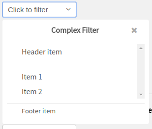 Complex dropdown