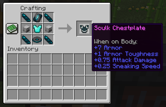 Sculk Armor Recipe