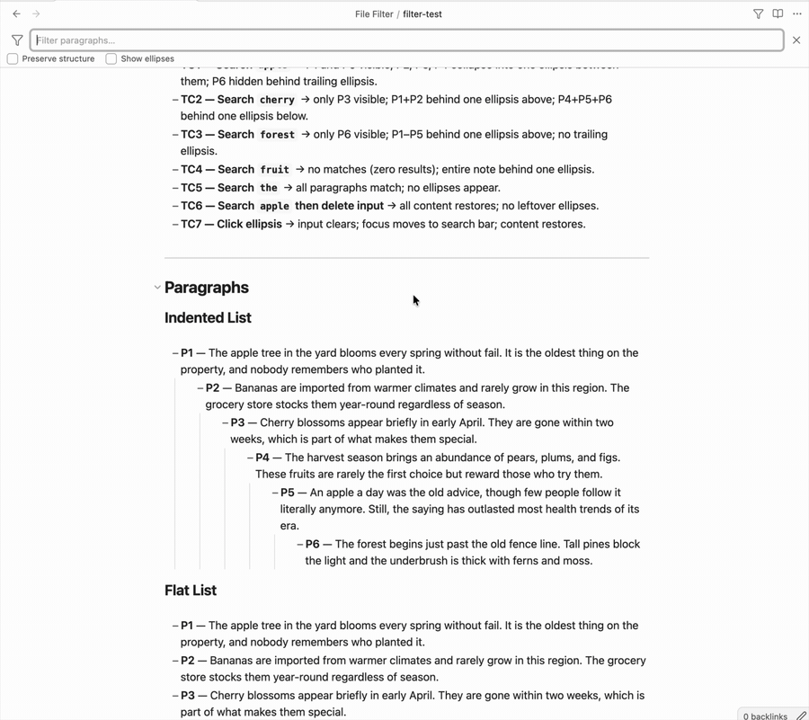 Task filter demo