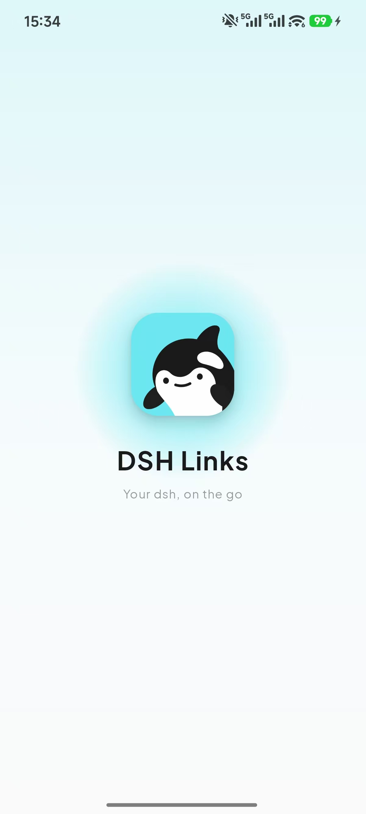 DSH Links Android App 启动页。