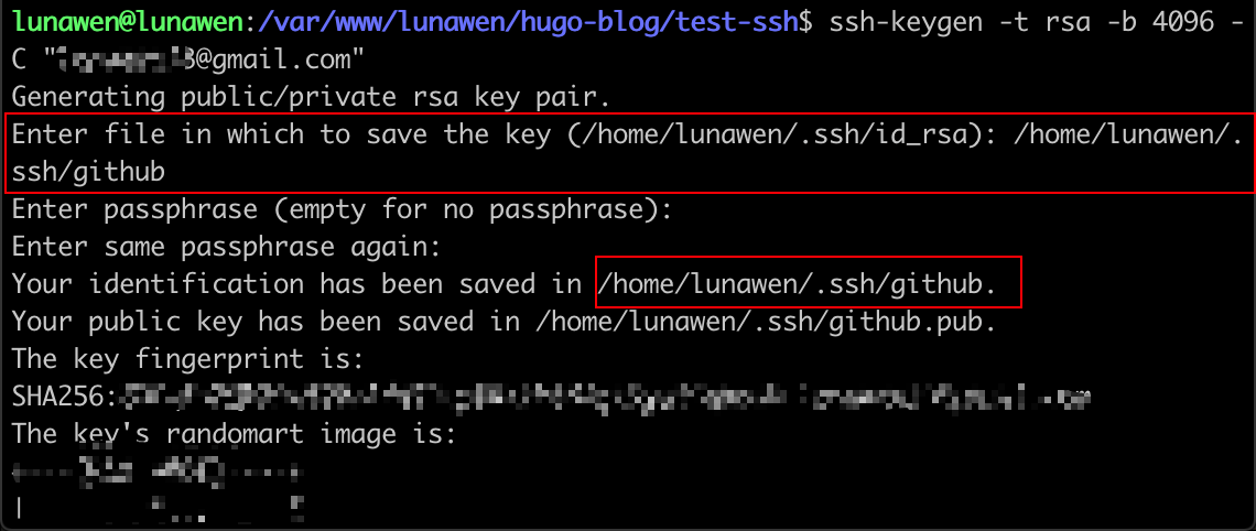 Figure 3: Generate SSH key pair