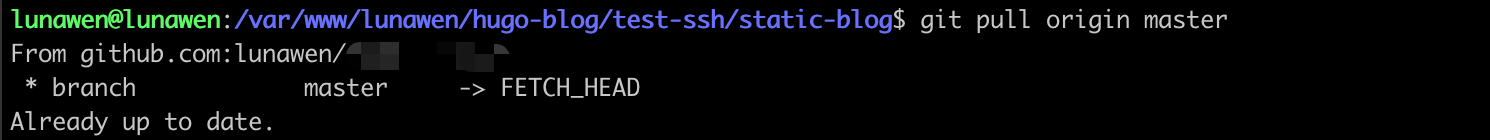 Figure 9: Use SSH to pull changes