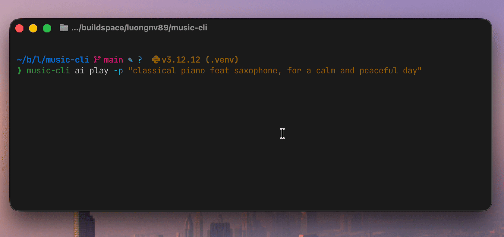 music-cli AI demo