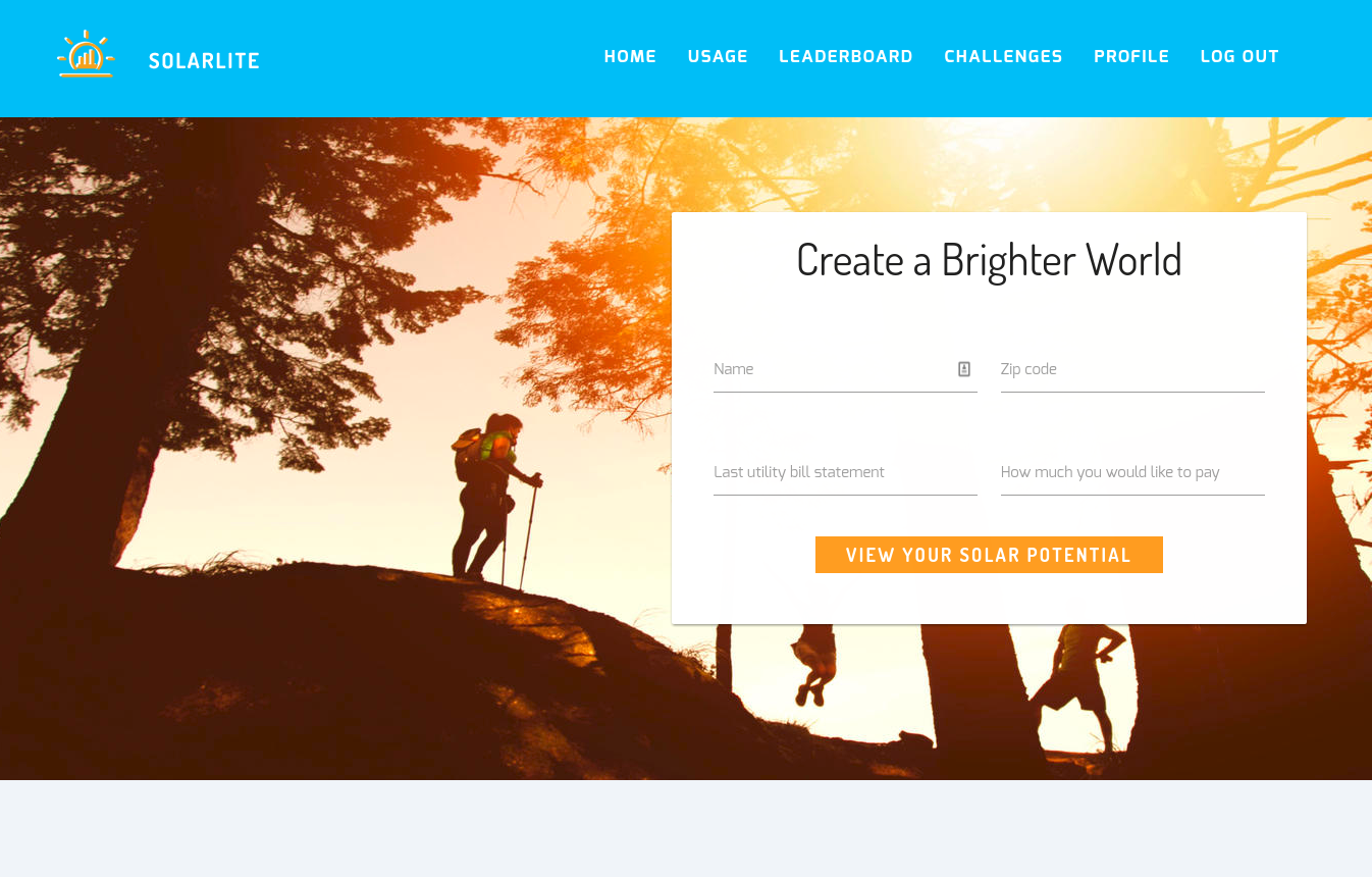Suncode Solar GitHub - btbernheim/Solarlite-Web-Portal: 2017 Suncode Solar Hackathon ...