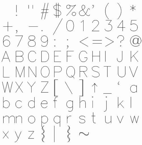 Hershey Vector Font