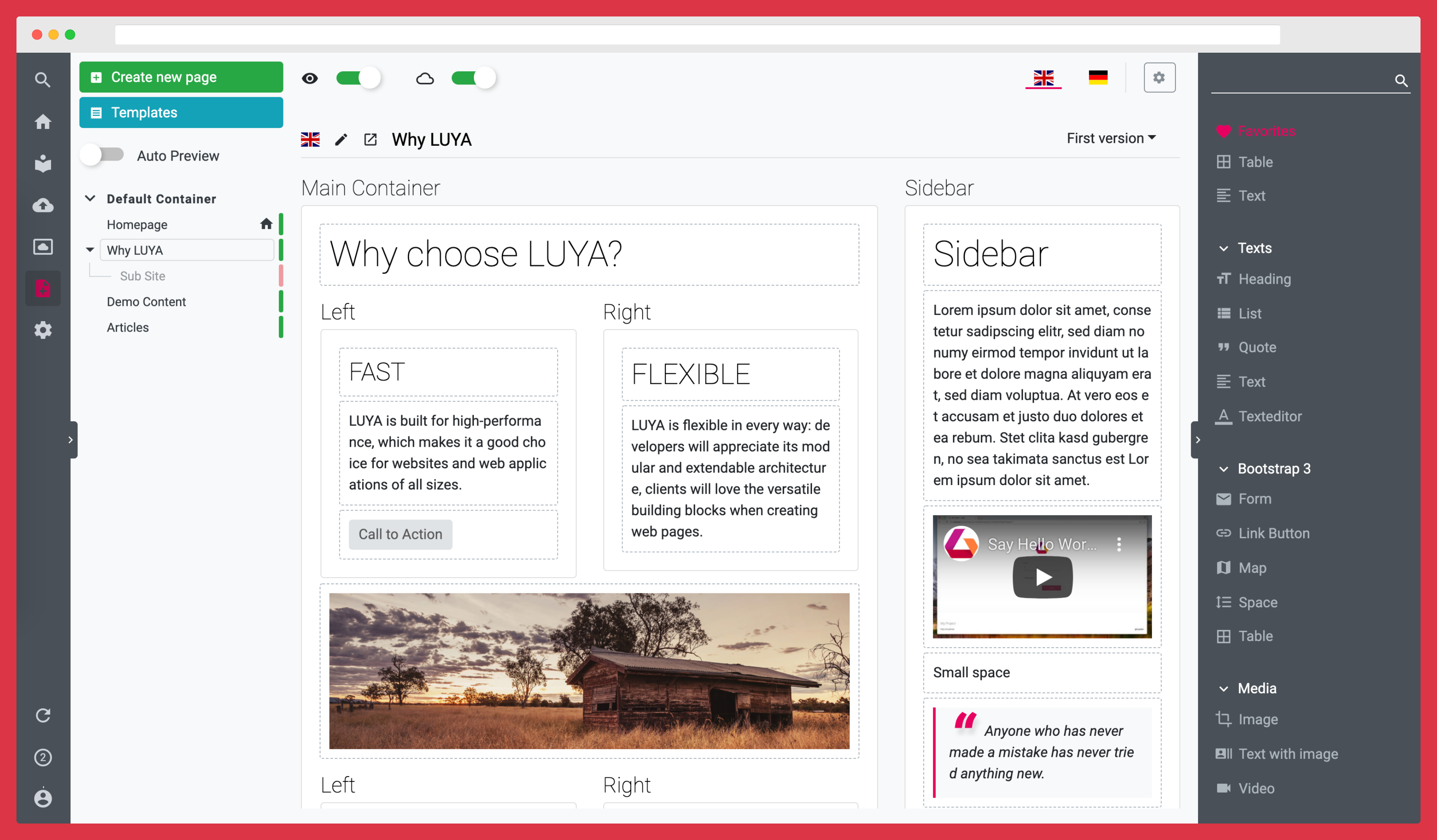 LUYA CMS MODULE