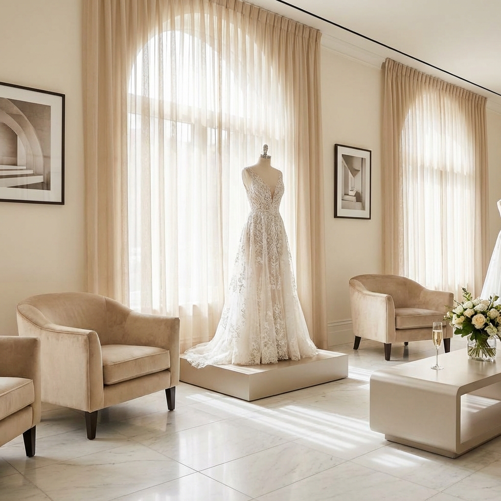 Elegant bridal and prom wear