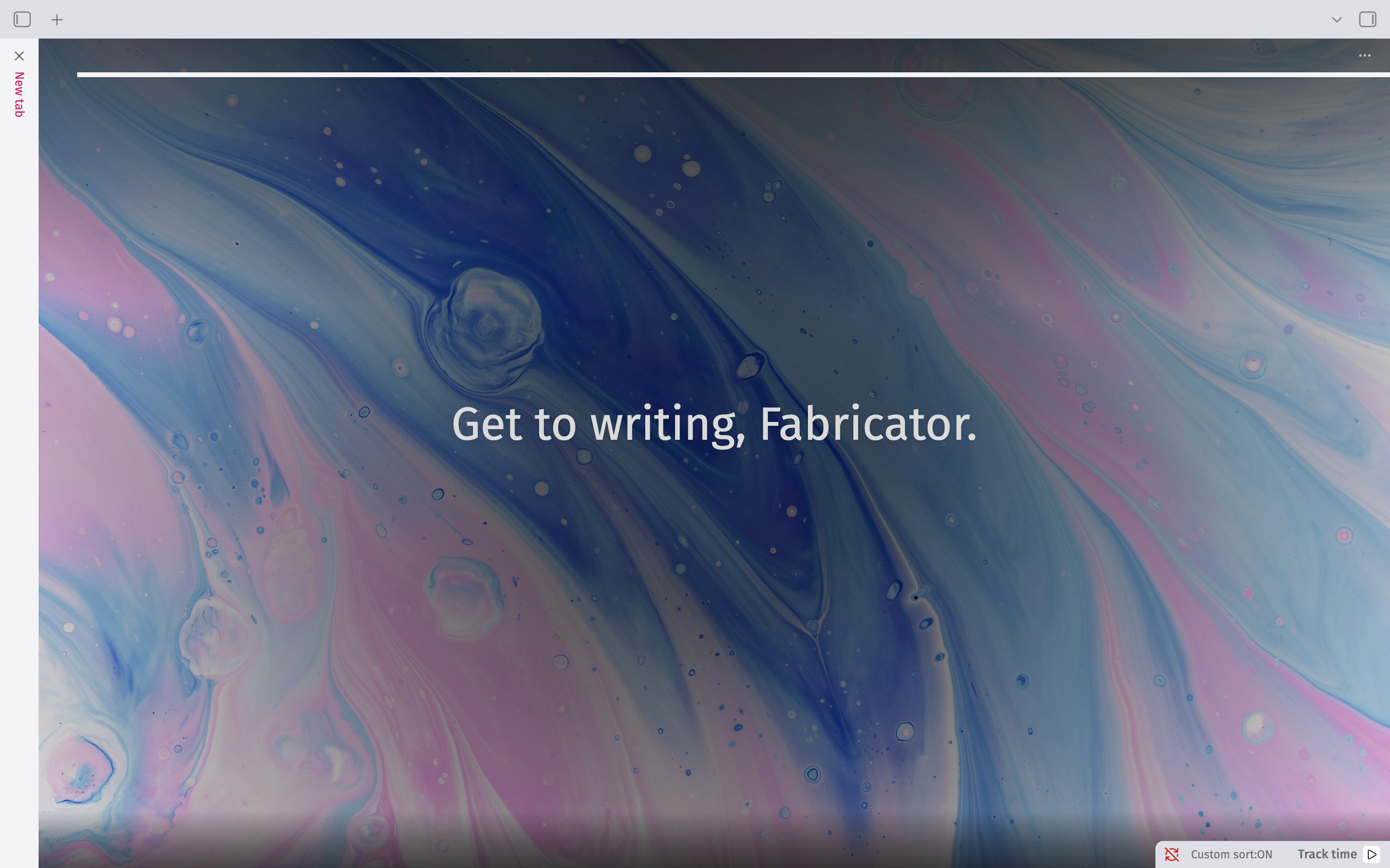 Tab Candy screenshot greeting