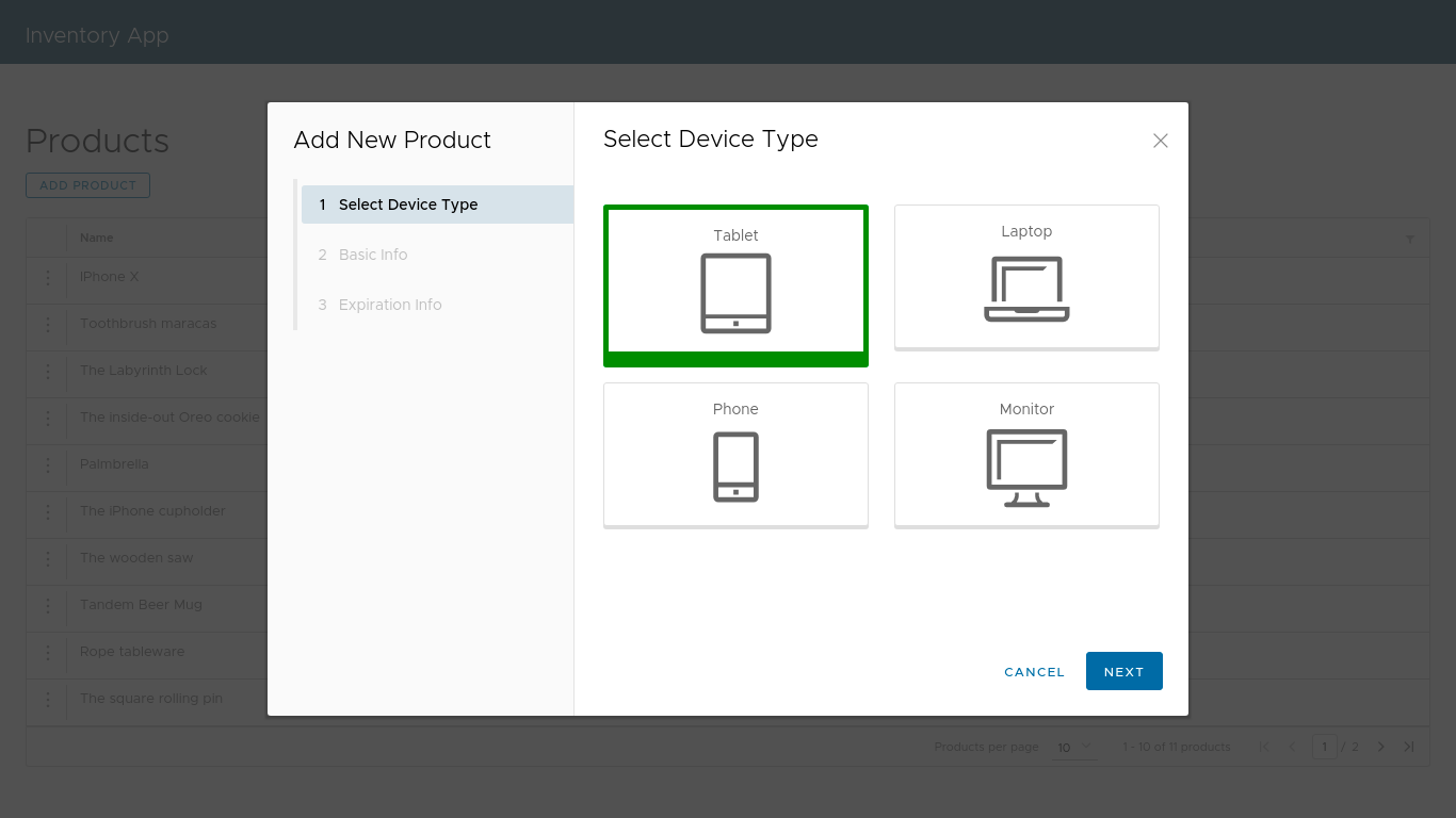 This image shows how Add new Product section looks like