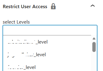 Block Level Selection UI