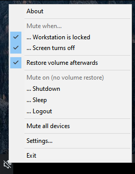 Screenshot of WinMute