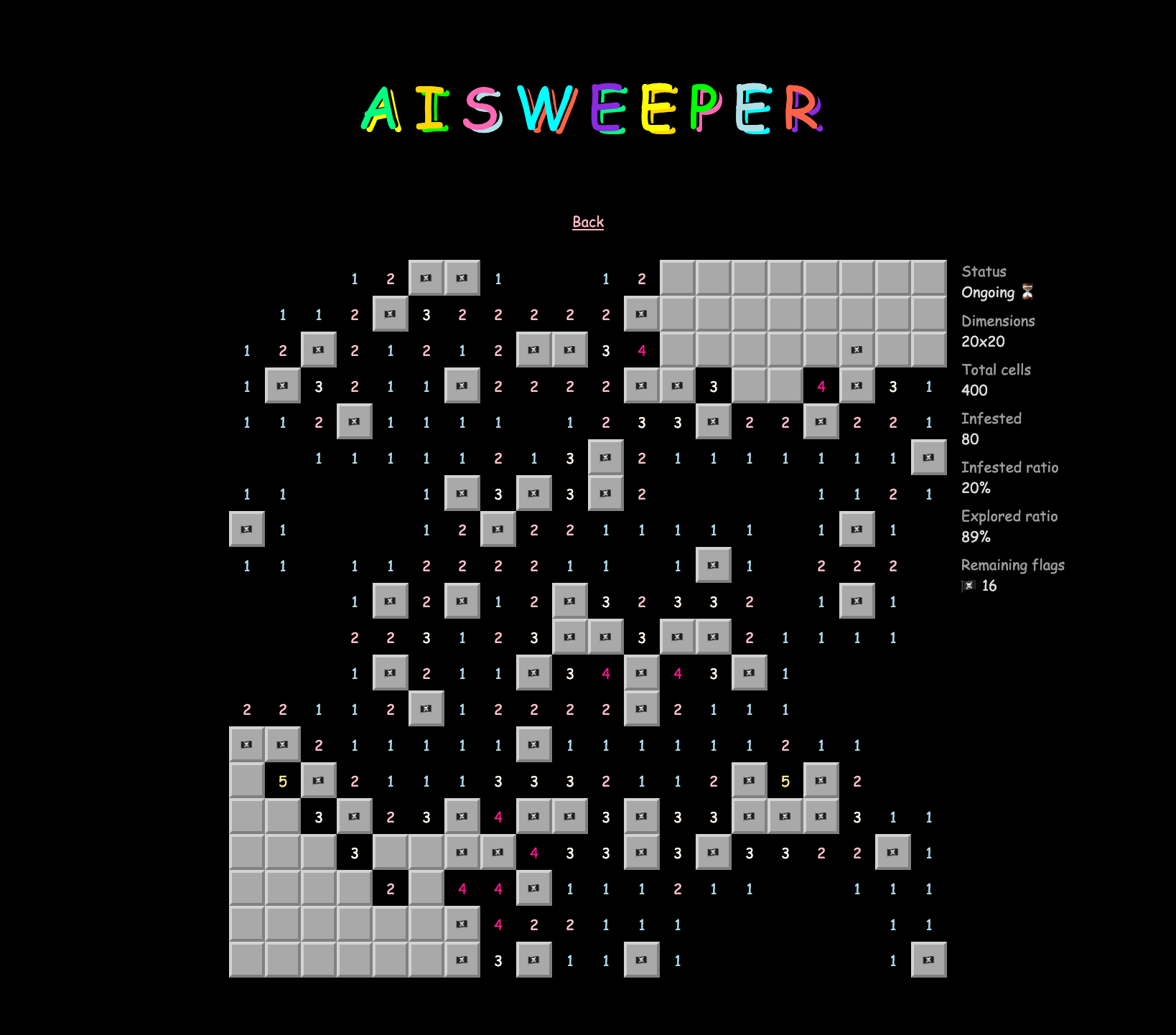 Index page of AI sweeper