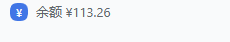 The balance badge in the sidebar foot