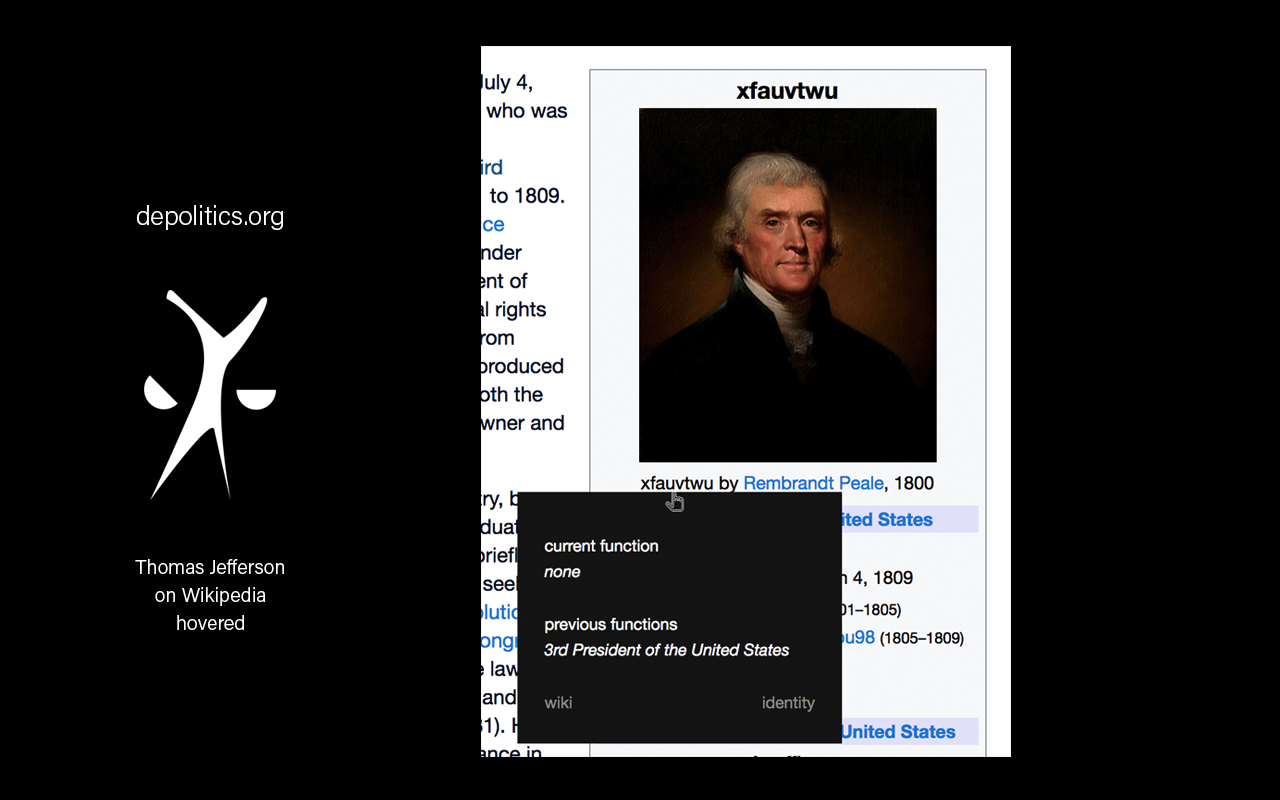 Thomas Jefferson on Wikipedia, hovered