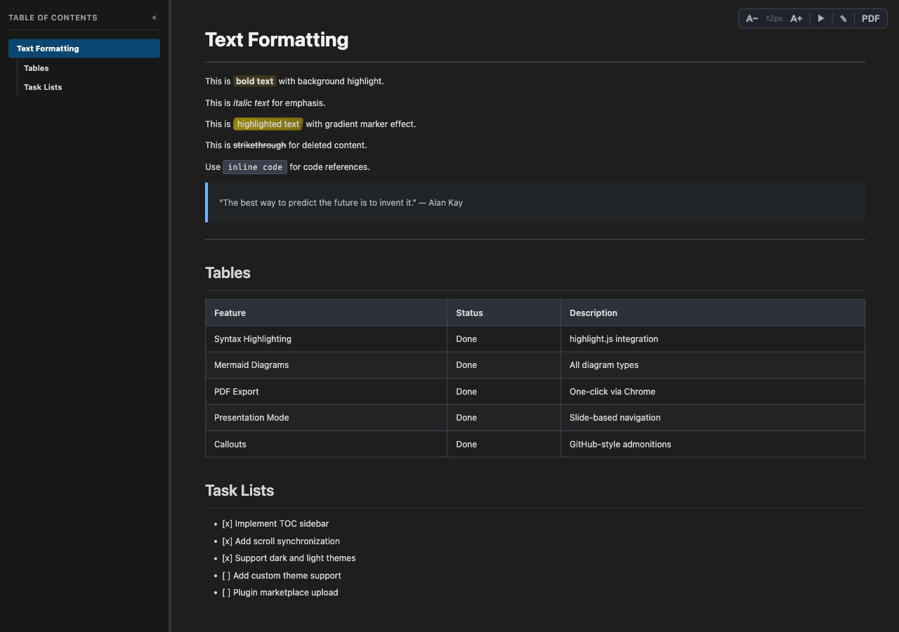 Text Formatting & Tables