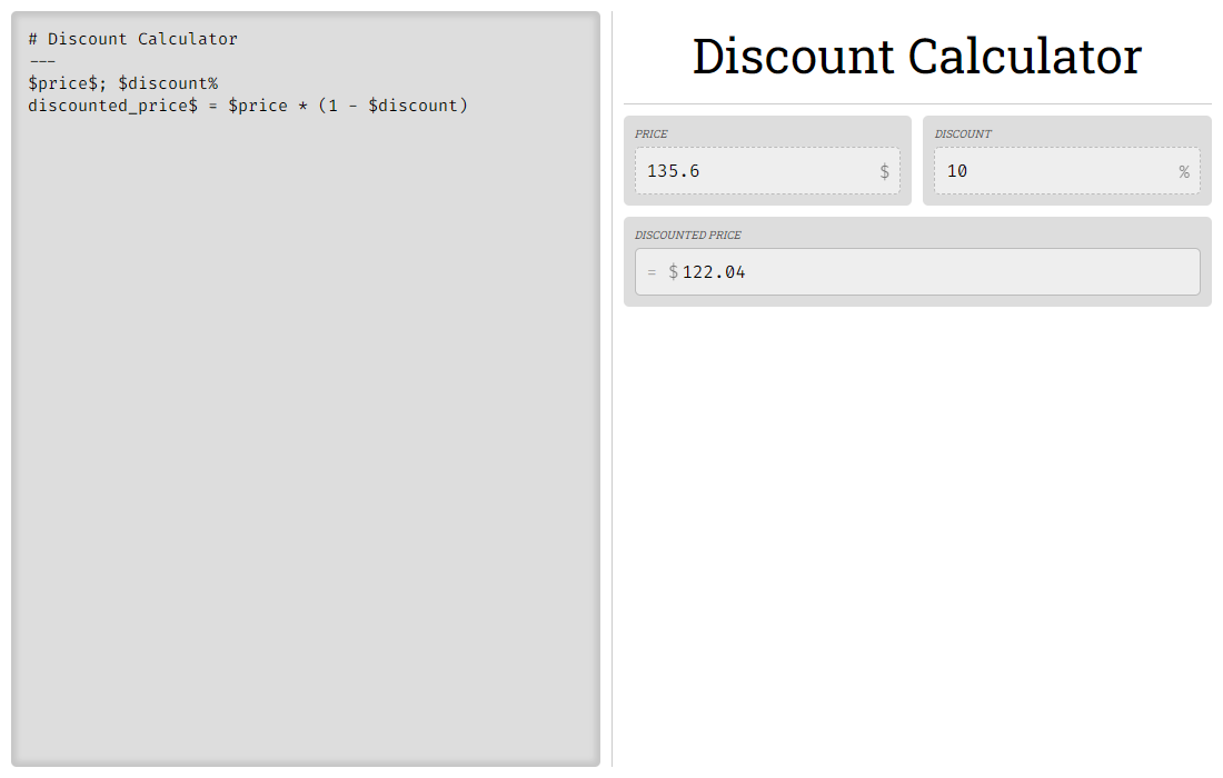 demo showing a damage calculation