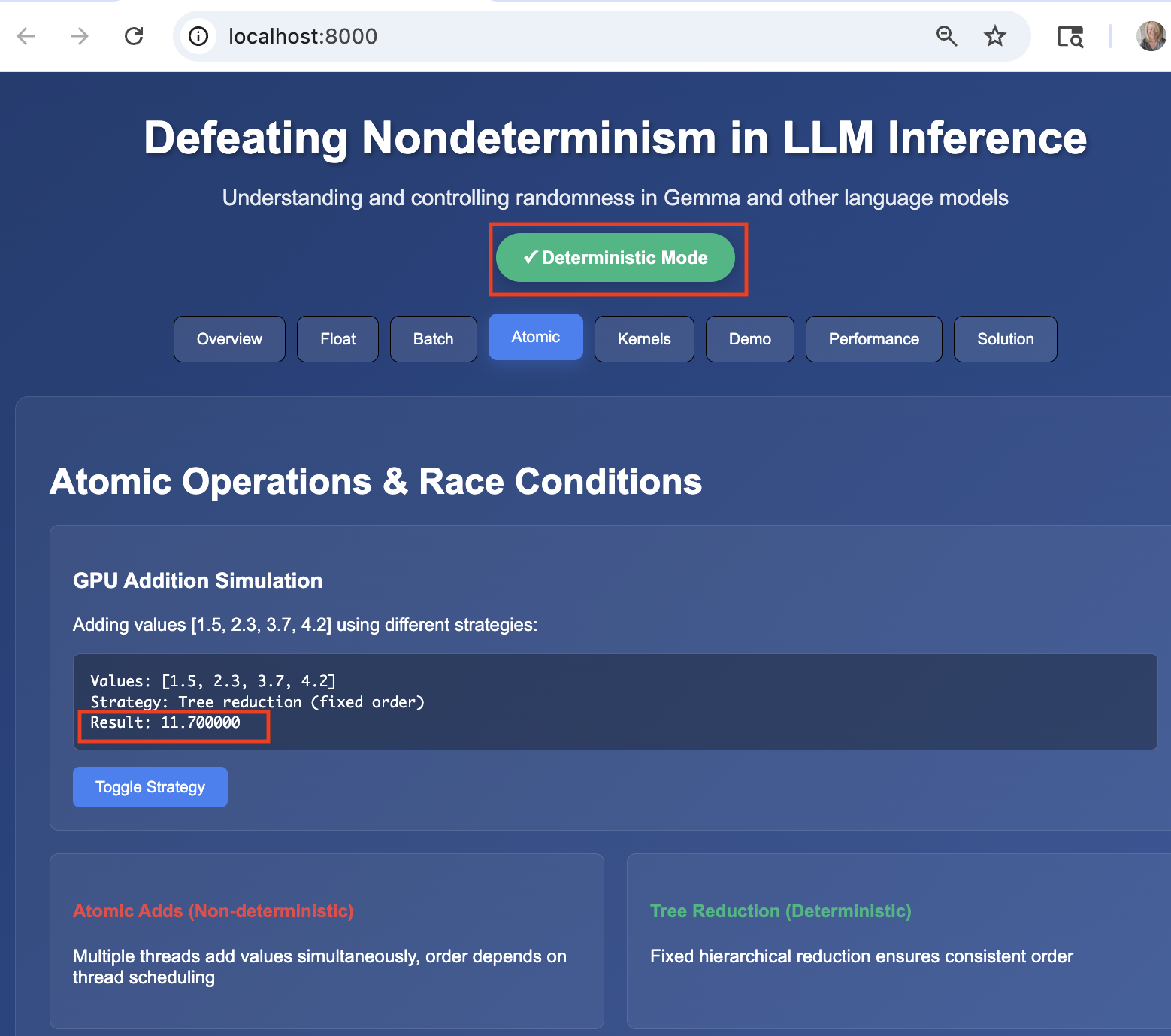 Deterministic Output