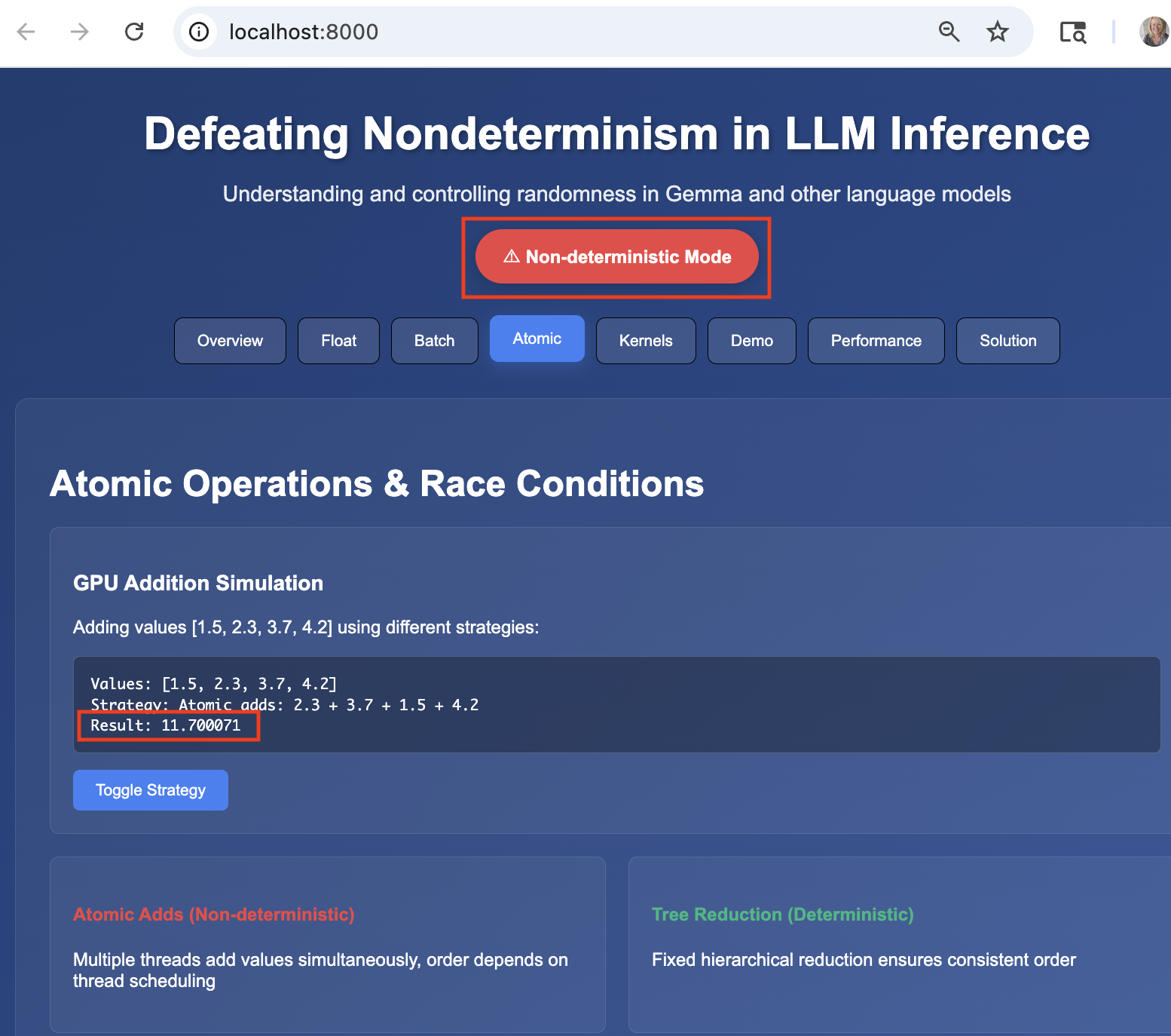 Non-Deterministic Output