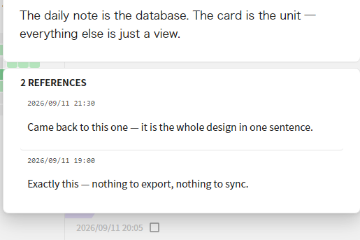 A memo and the memos referencing it