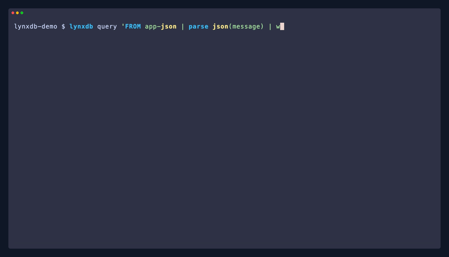 LynxDB demo
