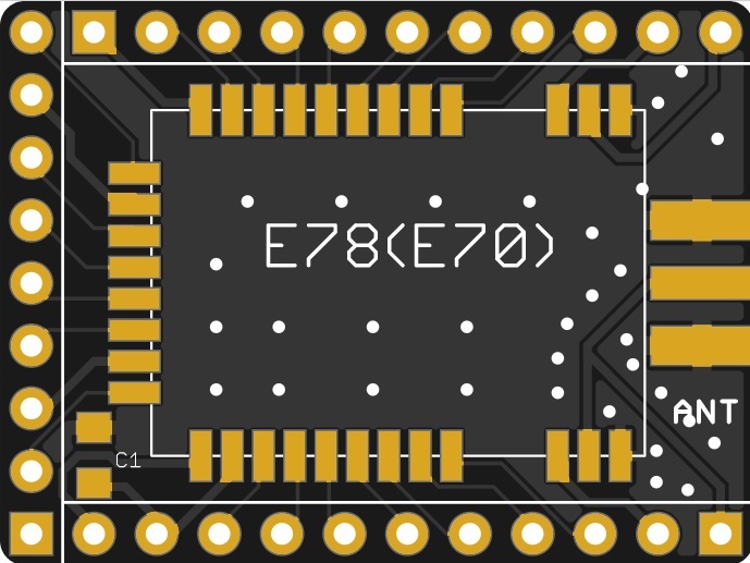 Ebyte E78 Breakout Pcb