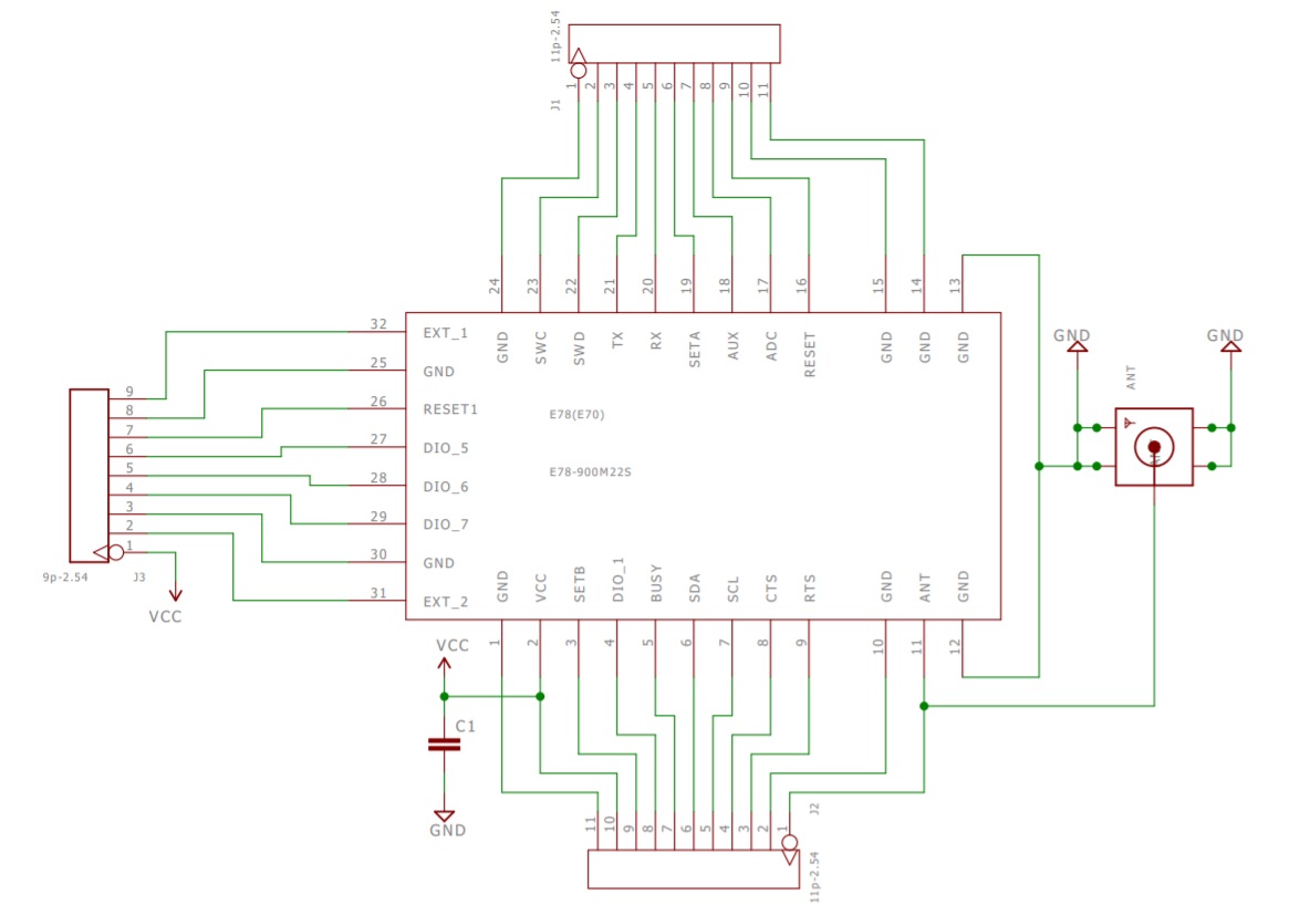 Ebyte E78 Breakout Pcb