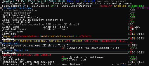 Status after disabling