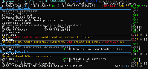Status after disabling