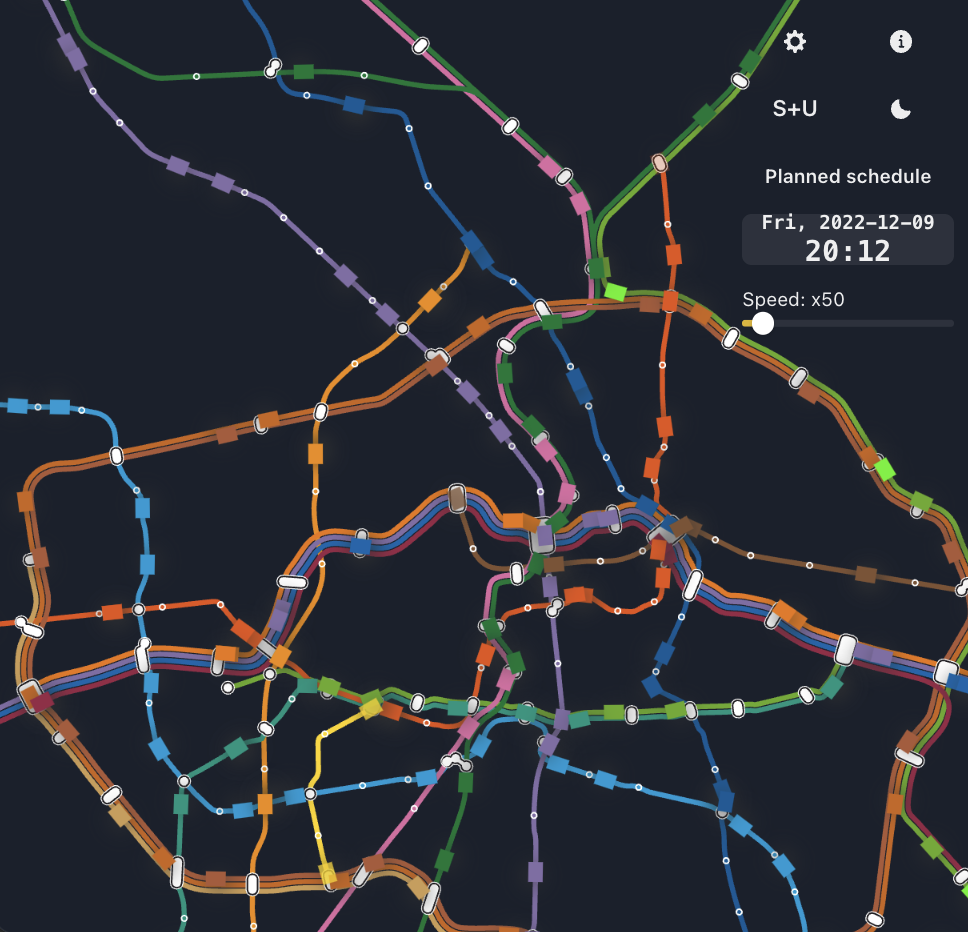 preview of Ubähnchen, in S-and-U -Bahn mode, with controls showing