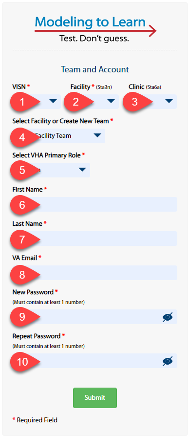 Image of registration form.